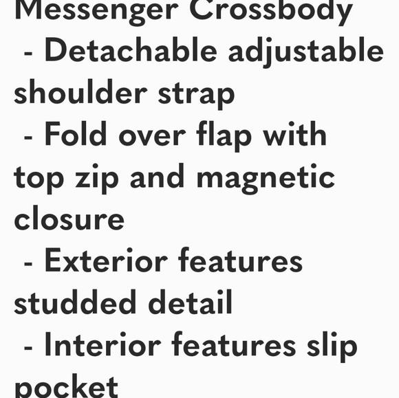 Pink Haley messenger blue studded crossody bag. NWOT - Picture 7 of 11